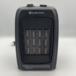 Comfort Zone CZ422WM Ceramic Heater Black 1500 Watts Fully Tested Dent On Front